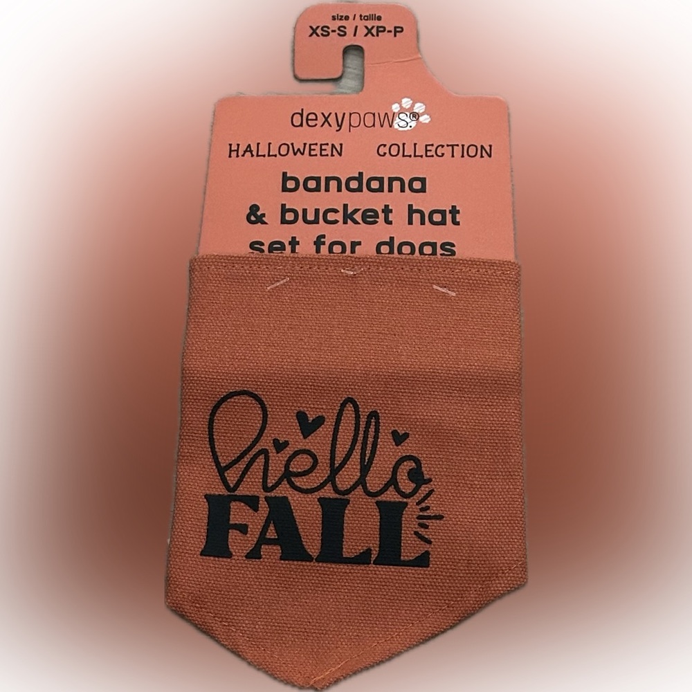 Dog Bandana for Small Dogs “Hello Fall” - Picture 2 of 2
